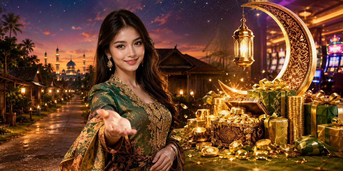 Suasana hiburan kasino Malaysia dengan corak batik yang meriah dan penuh warna